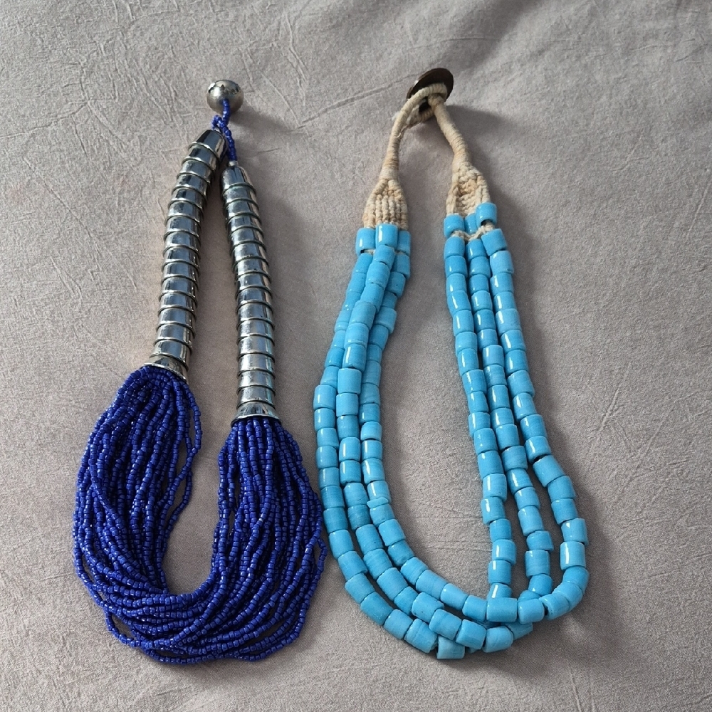 Vibrant Blue Multi-Strand Necklaces